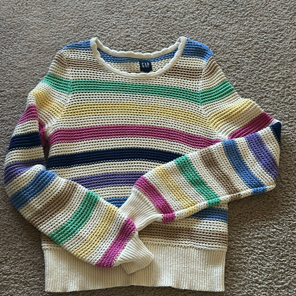 Striped Crochet Sweater